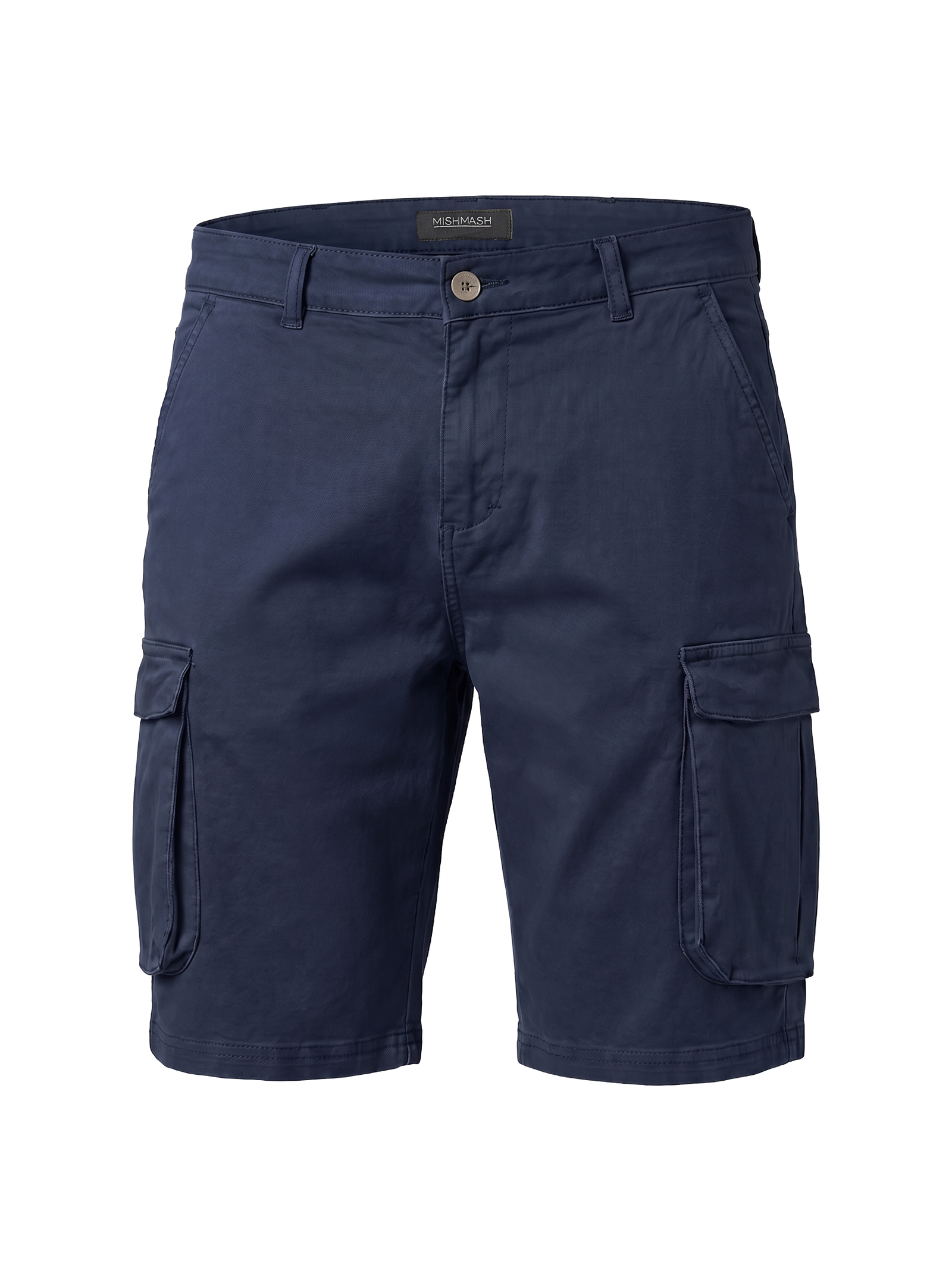 Mid Stretch Tden Navy Cargo Shorts