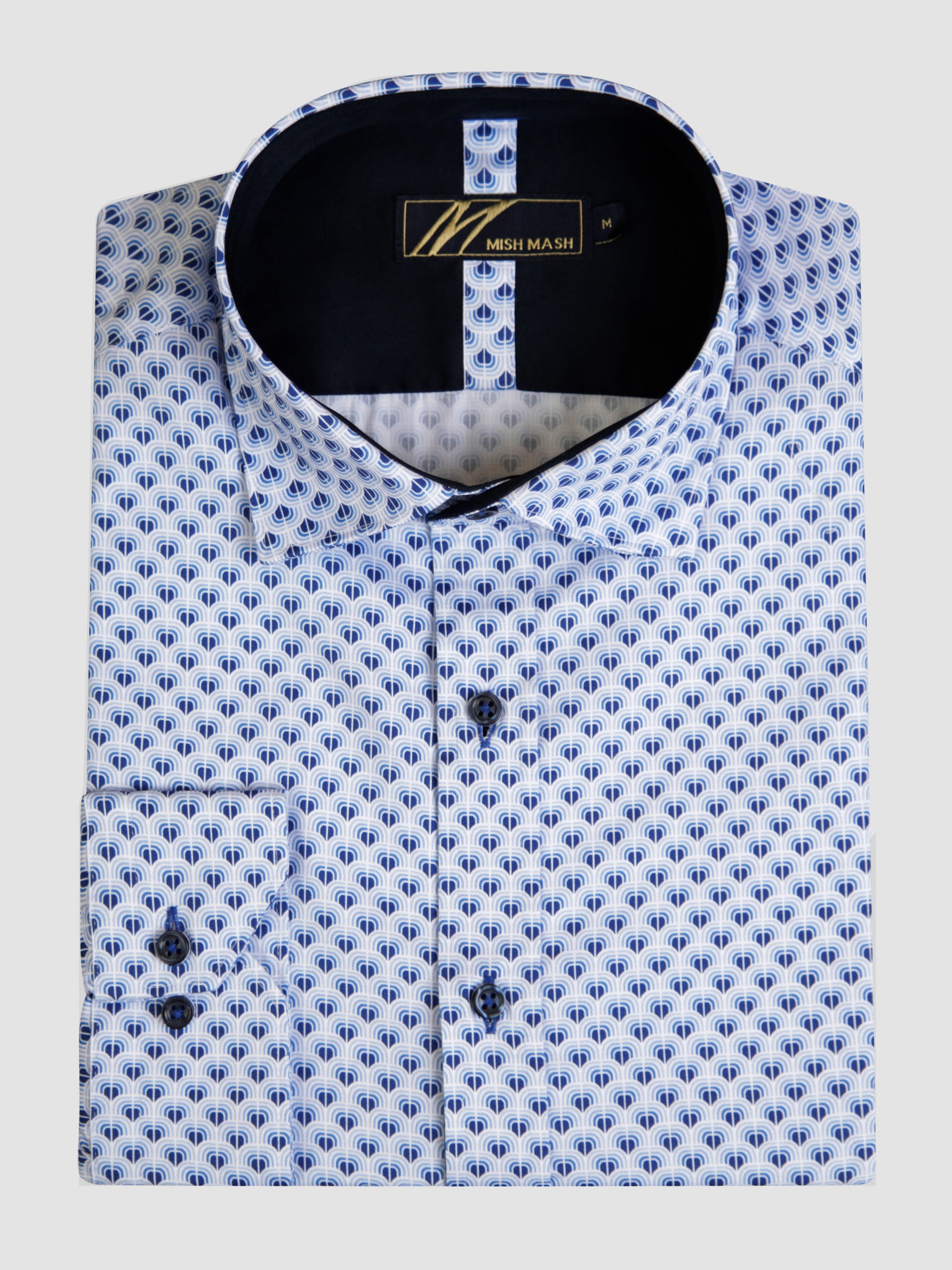 Tabon White & Blue L/S Shirt