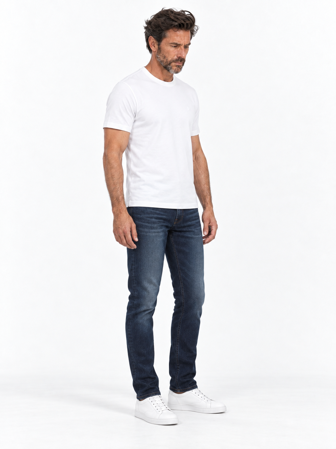 Tapered Fit Ground Dark Jean