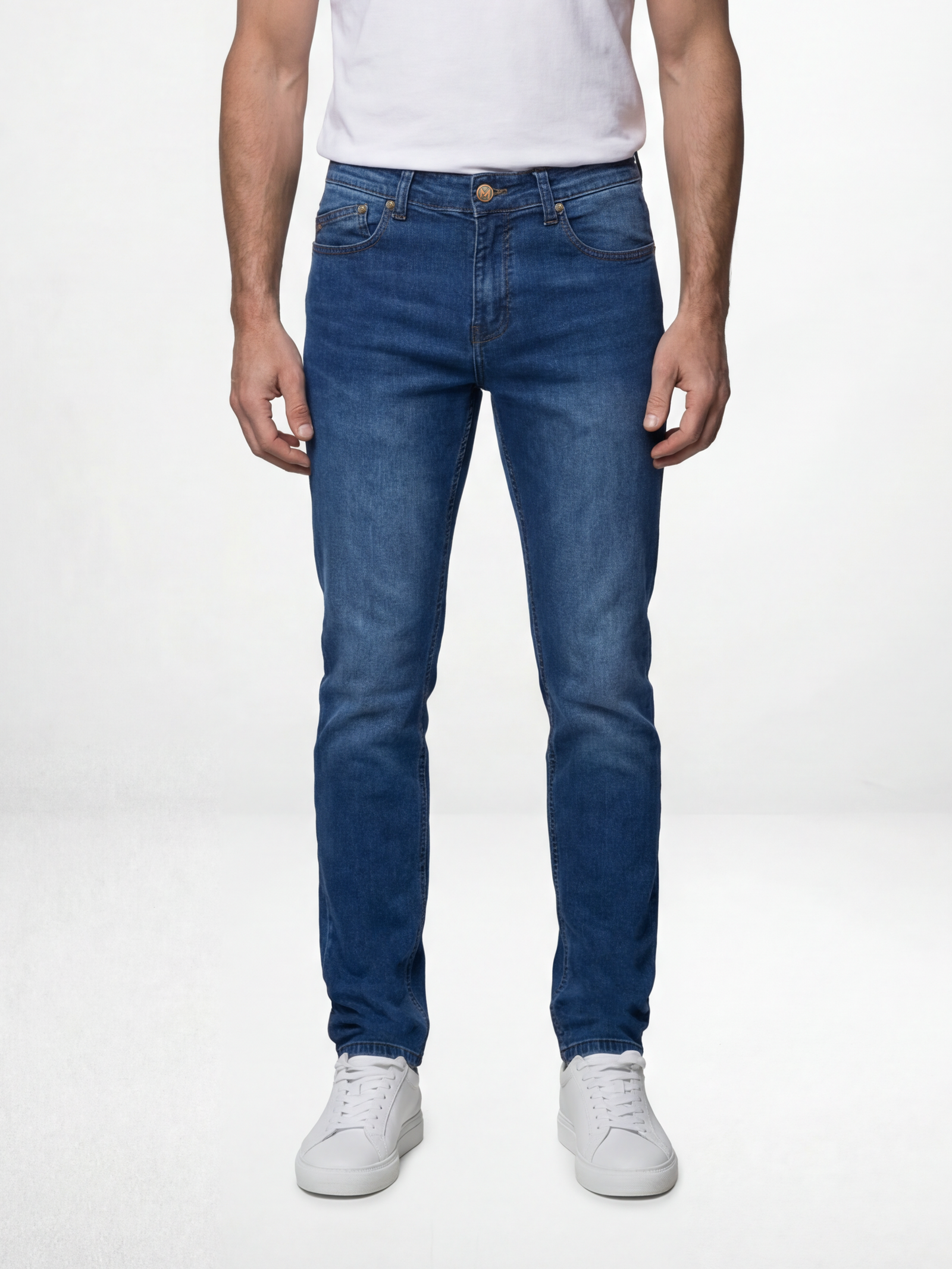 Tapered Fit Seltzer Blue Black Denim