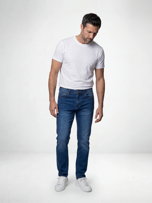 Tapered Fit Seltzer Blue Black Denim
