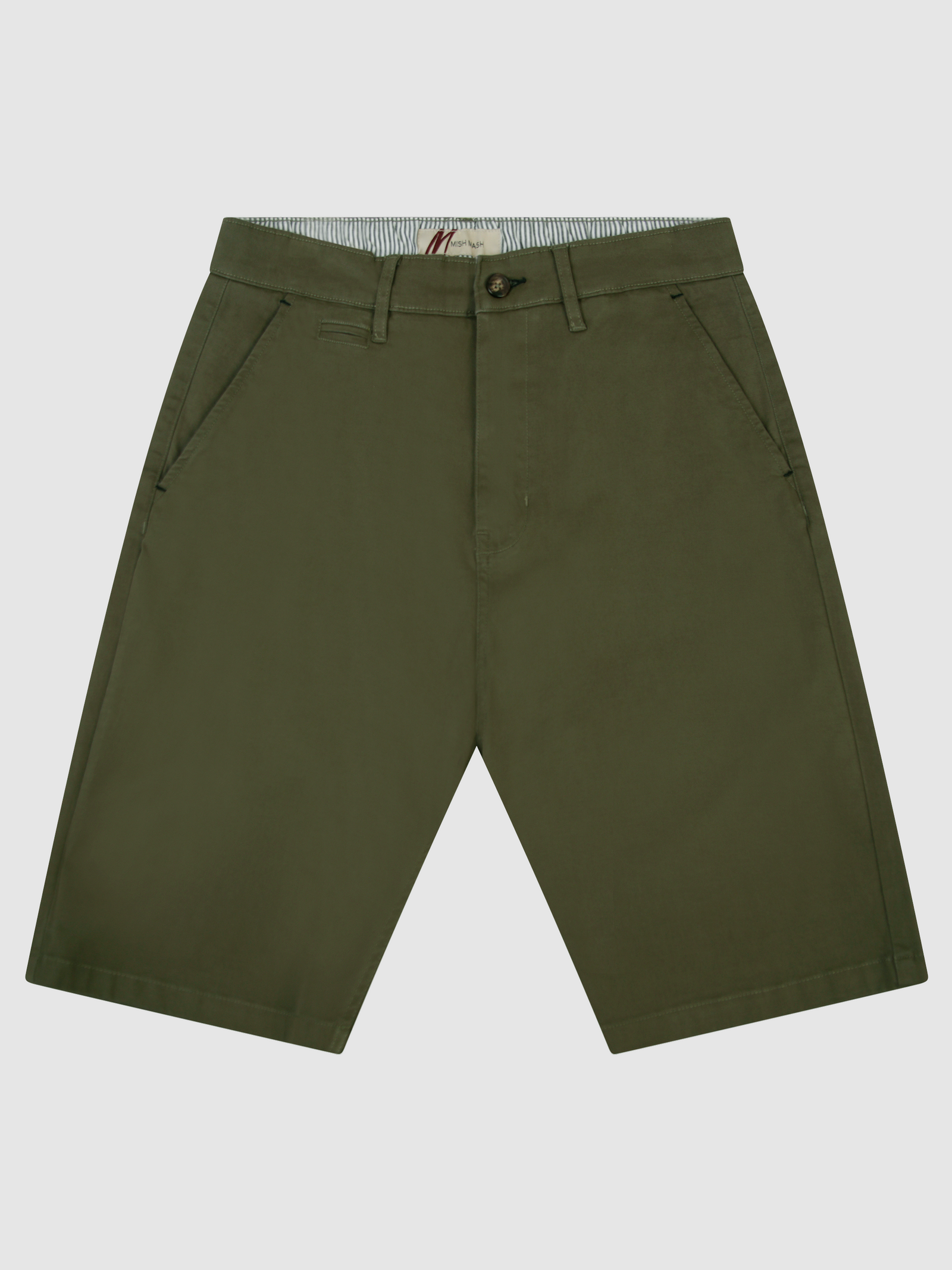 Mid Stretch Weymouth Dark Khaki Chino Shorts