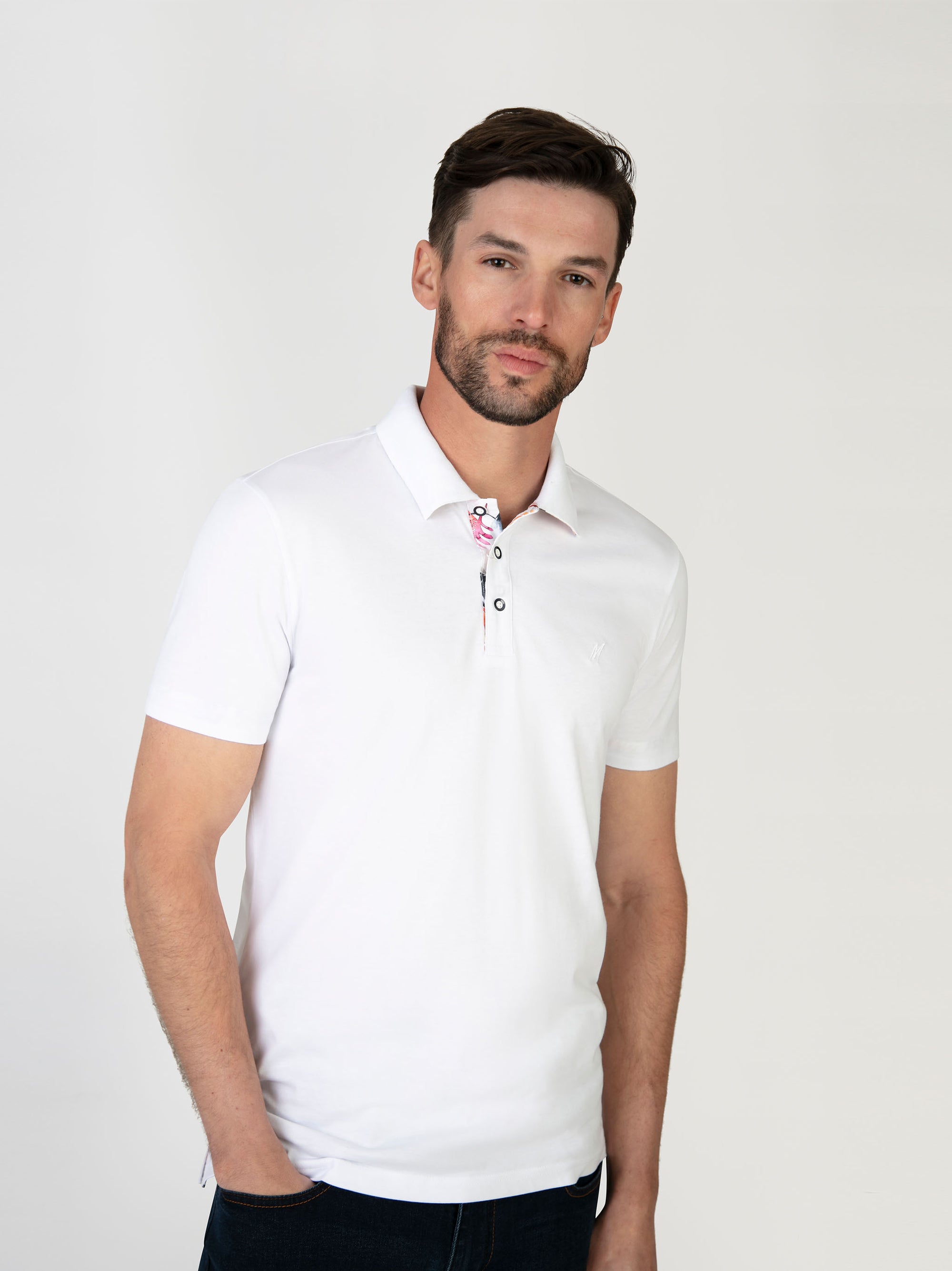 Zebra White Polo