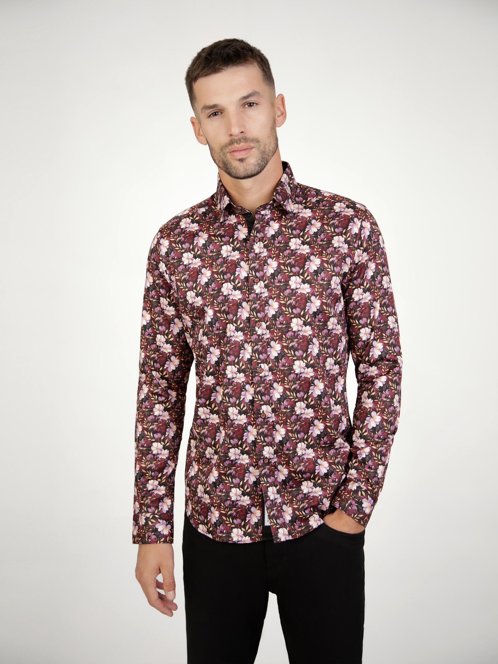 Alloy wine floral shirt