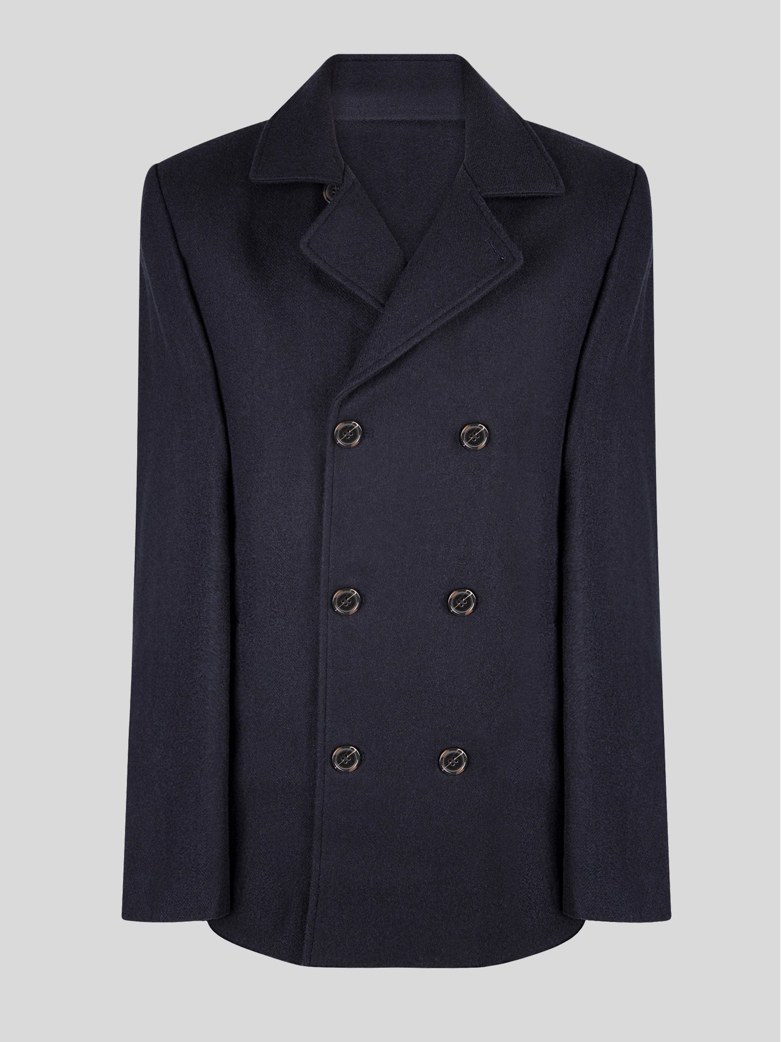 Regular Fit Boss Navy Tailored Double Breasted Coat