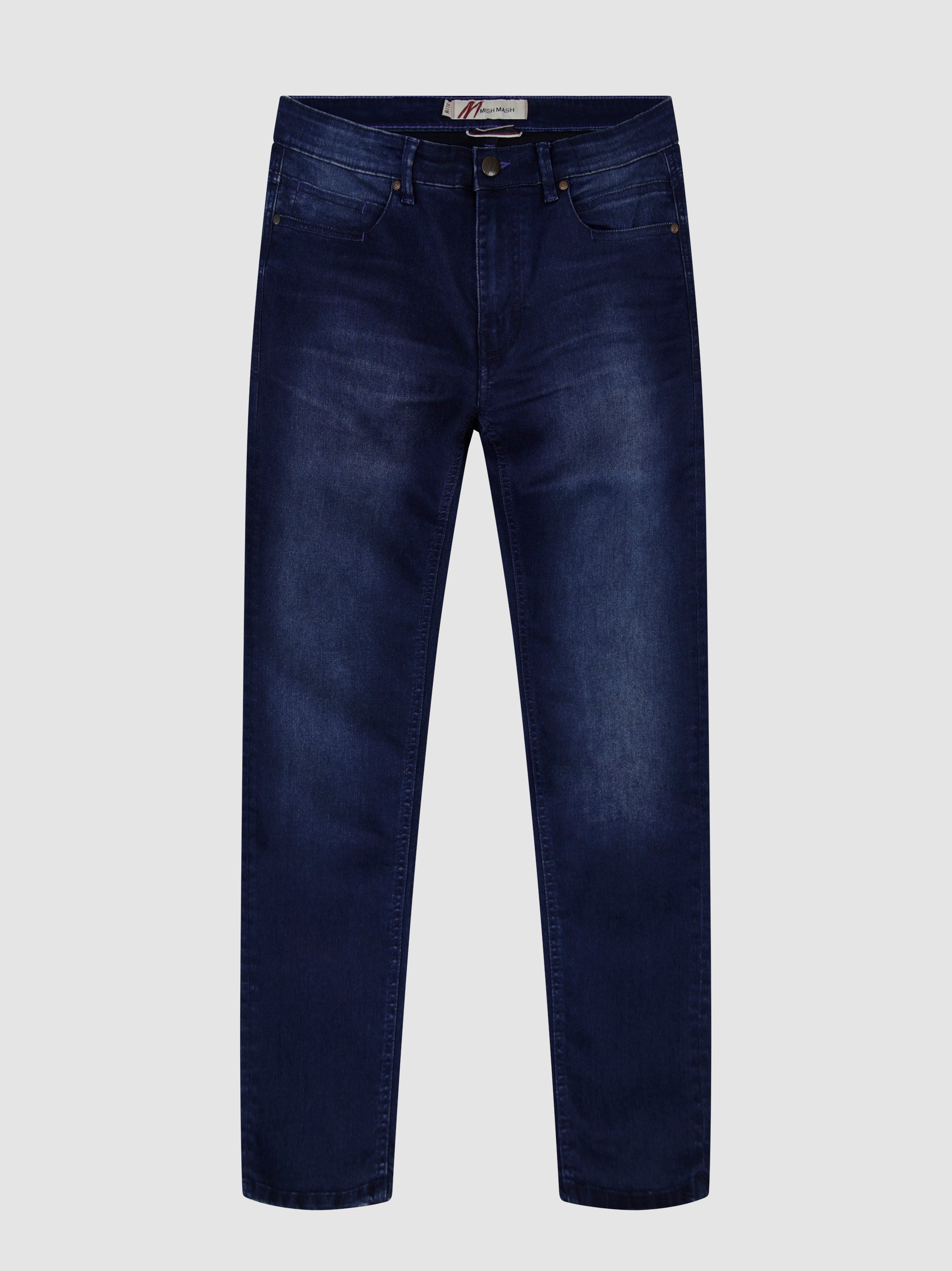 Slim Fit Mid Stretch Bradley Blue Black Denim Jeans
