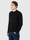 Regular Fit Break Black Knitted Sweater