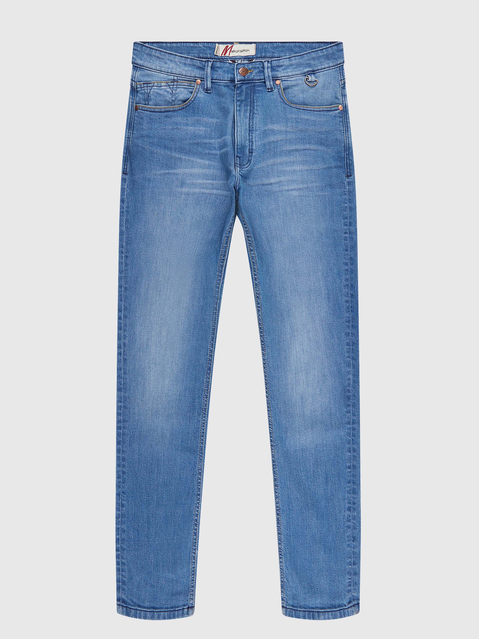 Slim Fit Mid Stretch Bronco Light Denim Jeans