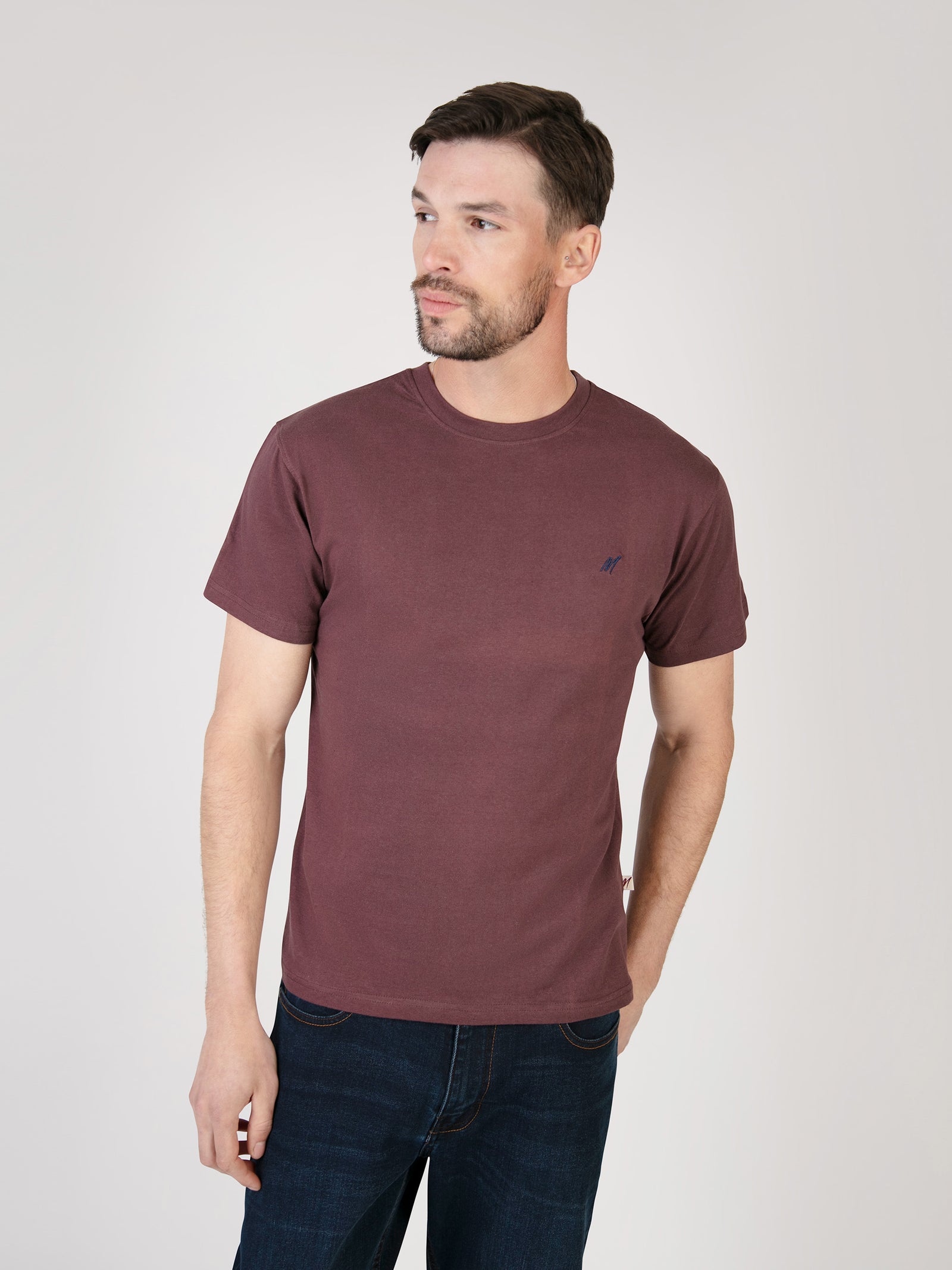 Regular Fit Adaman Burgundy Classic T-Shirt