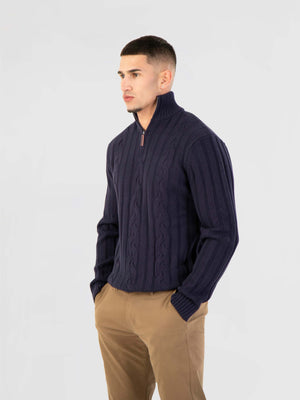 cable-navy-quarter-zip-mens-knitted-sweater-mish-mash