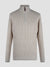 Regular Fit Chain Gardenia 3/4 Zip Knitted Sweater