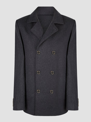 Boss Charcoal Tailored Double Breasted Coat Mish Mash