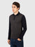Regular Fit Chiro Black Long Sleeve Polo