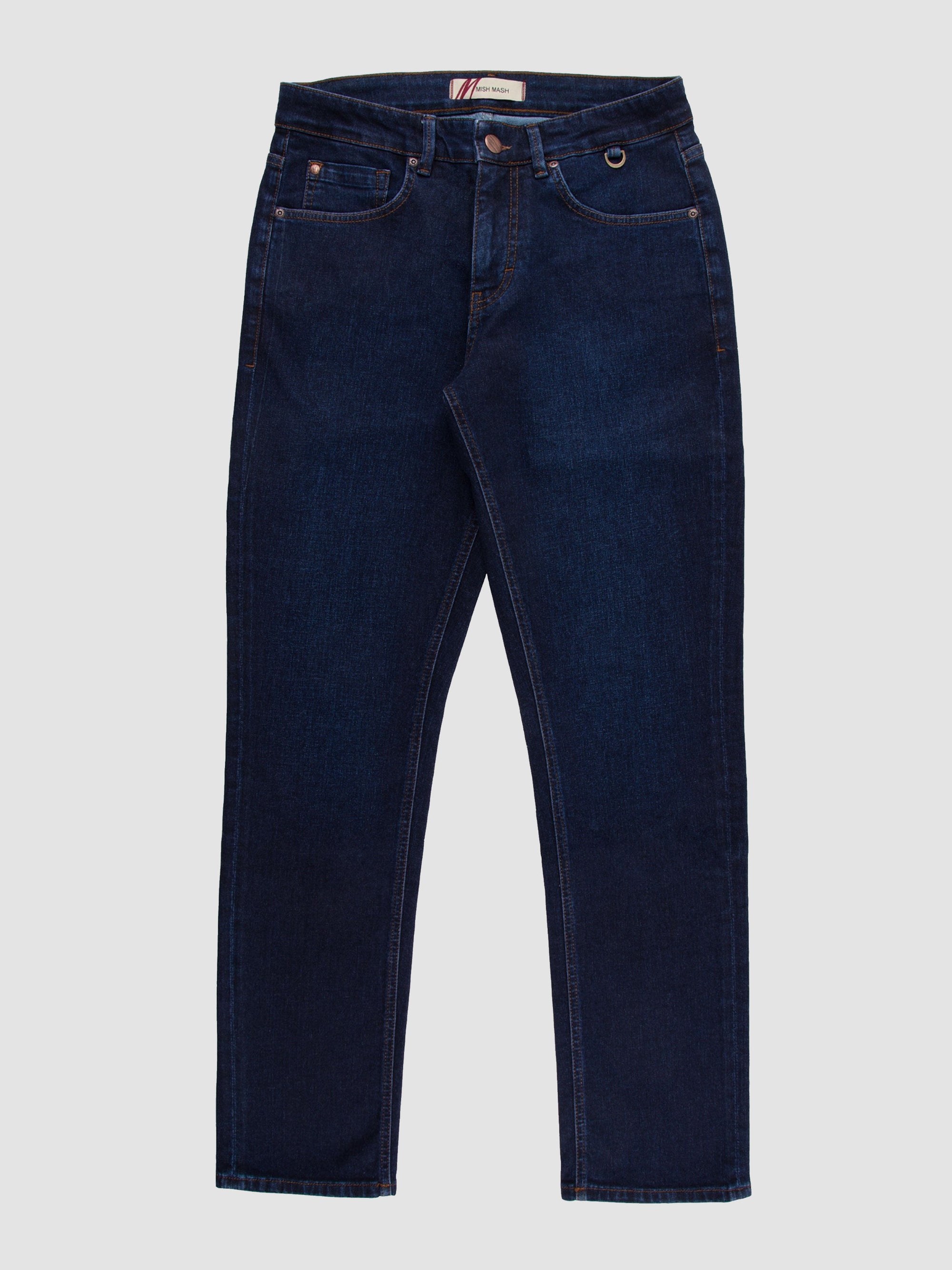 Tapered Fit Mid Stretch Corvette Dark Jeans