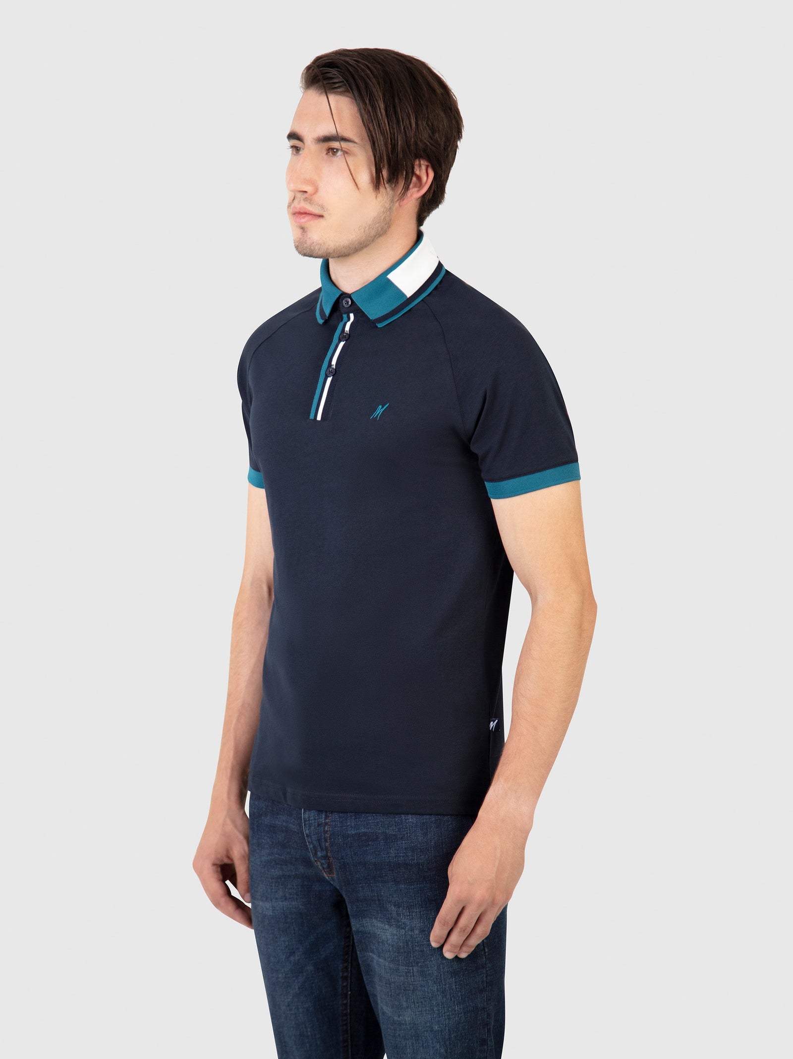 Dingo Navy Jersey Polo Outsize