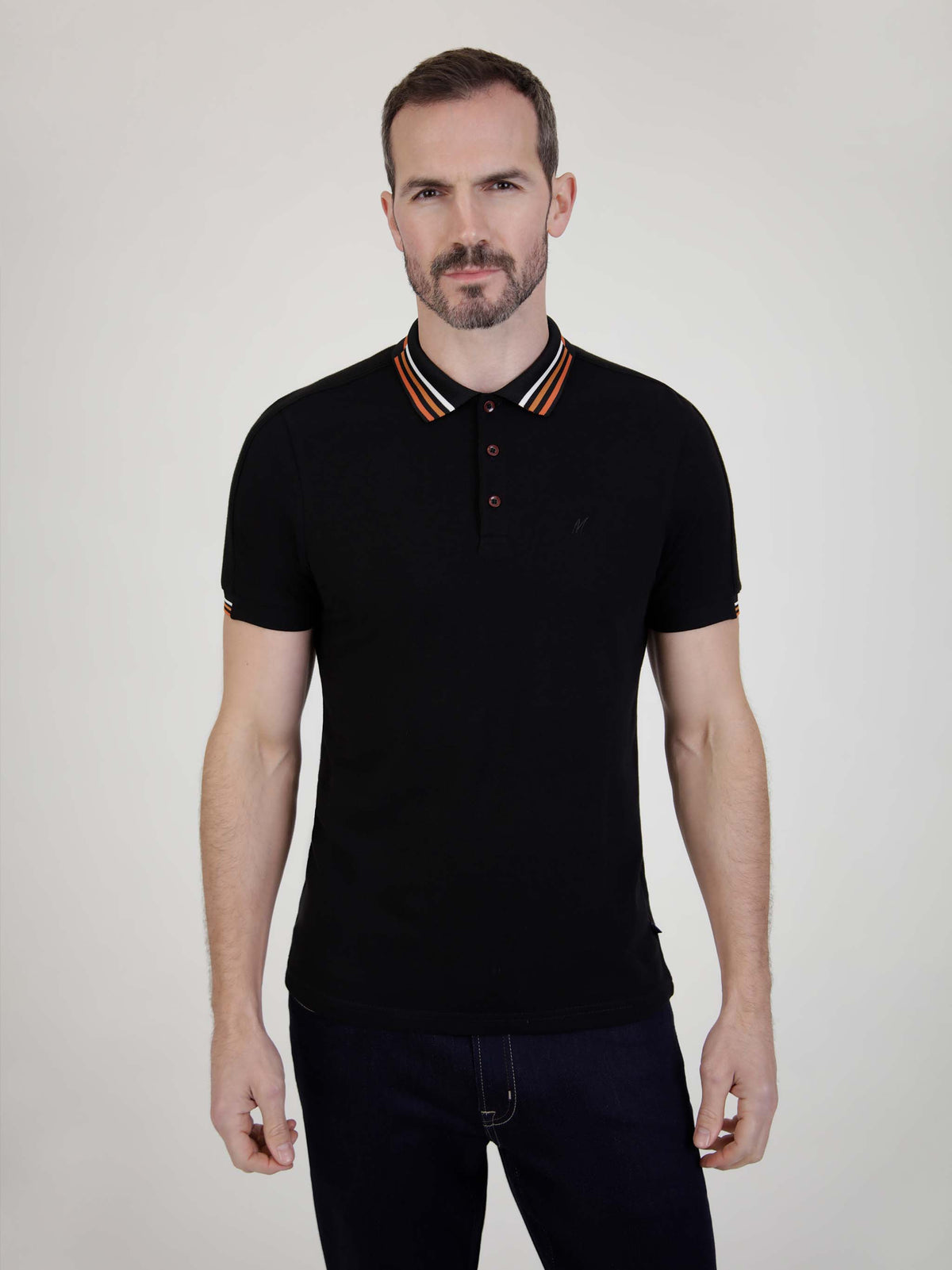 Finn Black S/S Polo