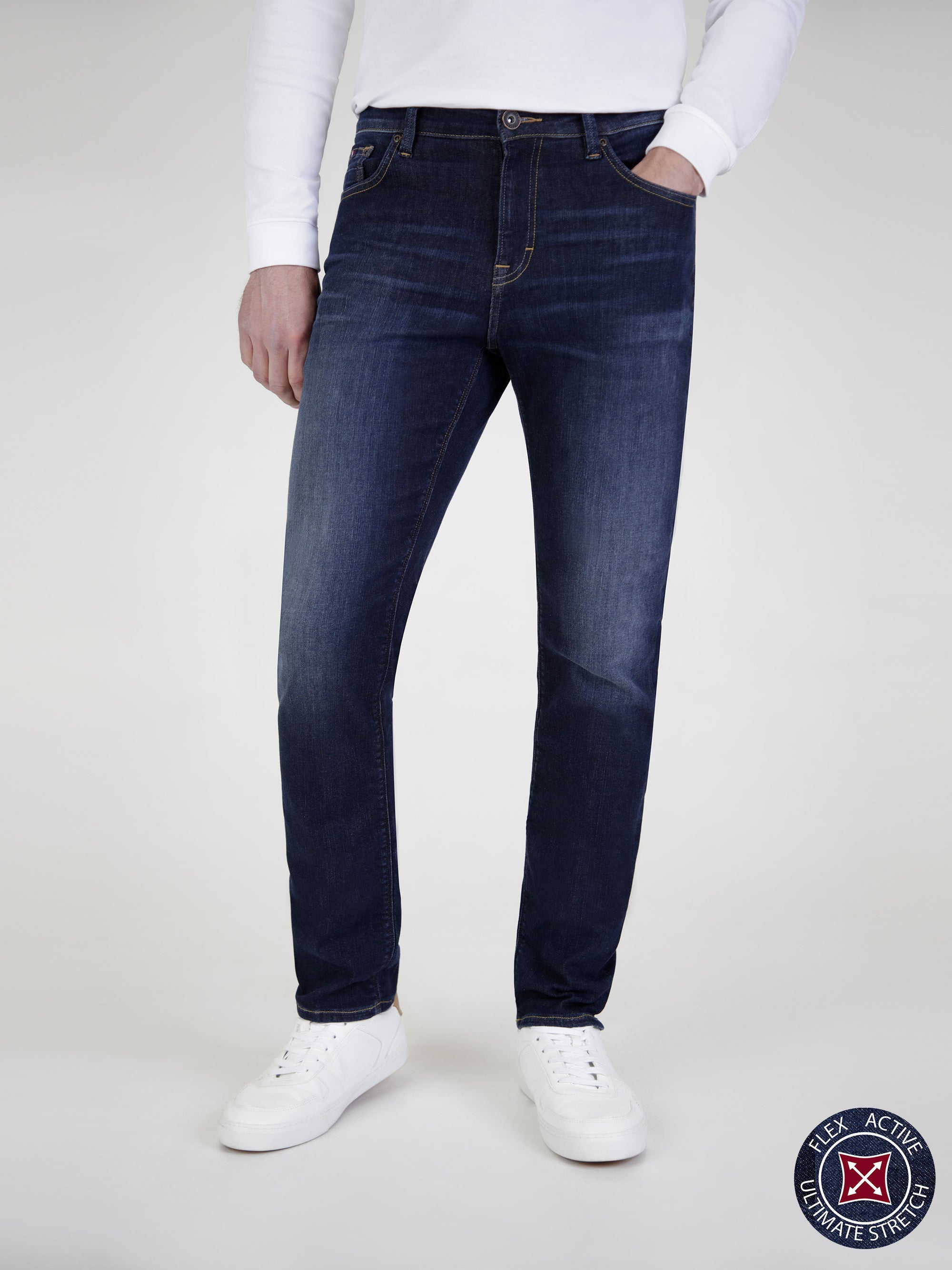 Tapered Fit Flex Active Dark Denim Jean