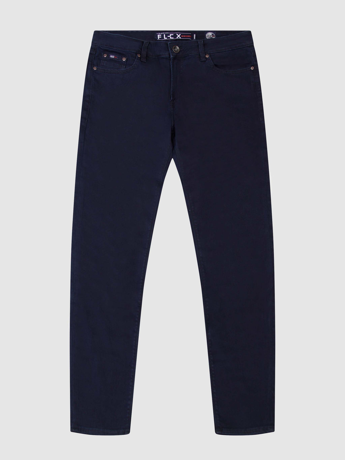 Tapered Fit Flex Active Blue Black Denim Jean