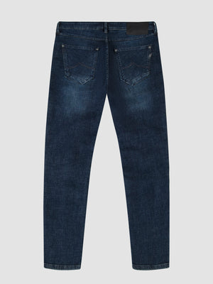 Tapered Fit Mid Stretch Freelander Dark Denim Jeans