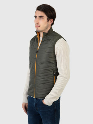 Regular Fit Frontier Murky Green Quilted Gilet