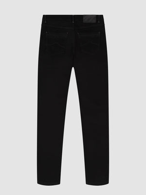 Slim Fit Mid Stretch Brushed Denim Hawker Black Jeans