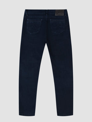 Tapered Fit Mid Stretch Brushed Denim Hawker Dark Jeans