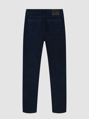 Slim Fit Mid Stretch Brushed Denim Hawker Dark Jeans