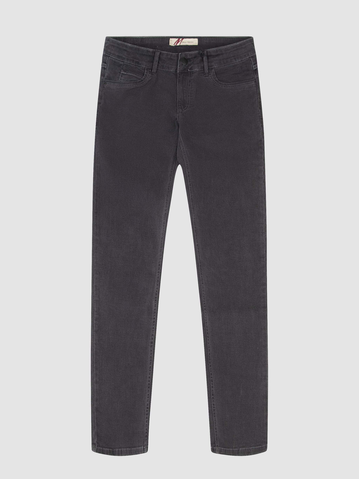 Slim Fit Mid Stretch Brushed Denim Hawker DK Grey Jeans