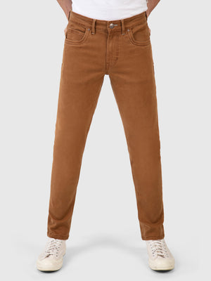Slim Fit Mid Stretch Hawker Tan Denim Jeans