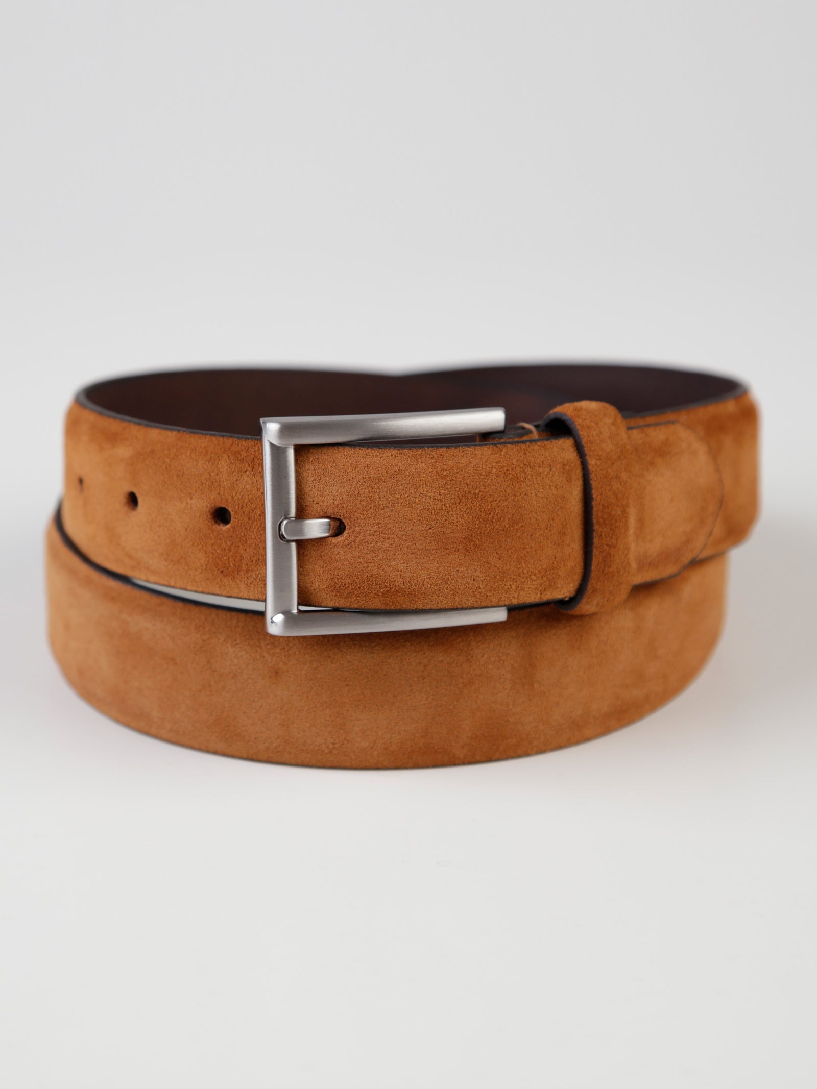 Lapri Tan Brown Suede Belt