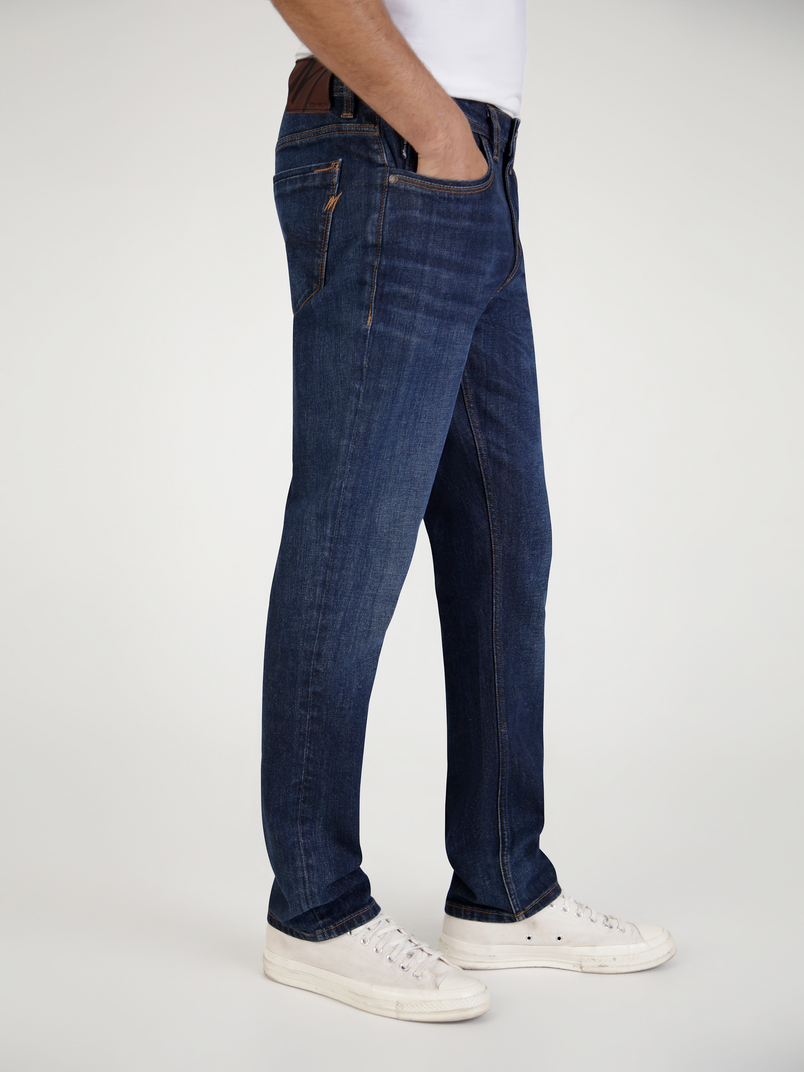 Tapered Fit Lazio Marine Dark Denim Jean