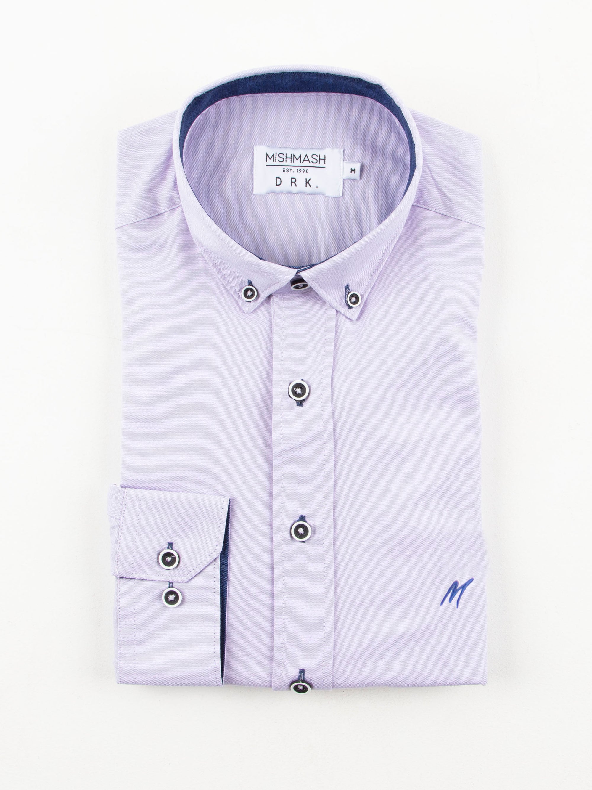 Regular Fit Summit Pale Lilac Oxford Long Sleeve Shirt