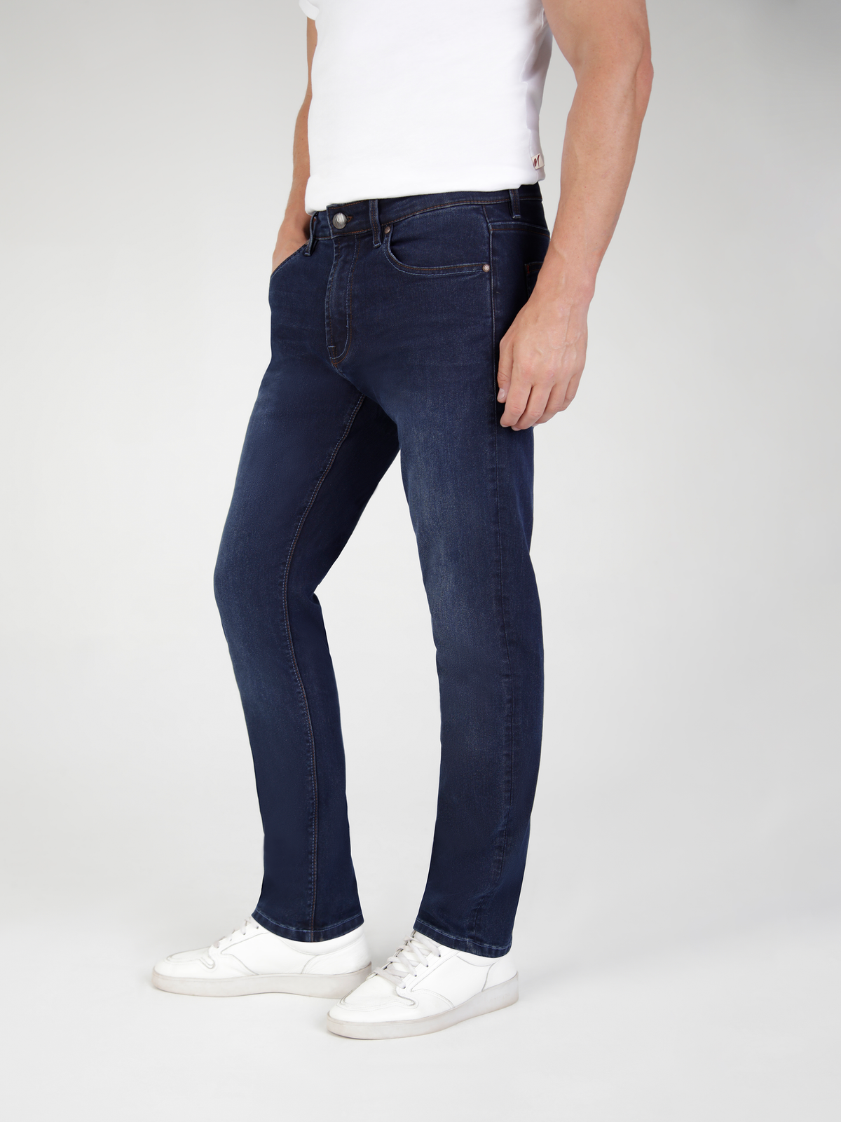 Straight Fit Mid Stretch Lot XX Blue Black Jeans