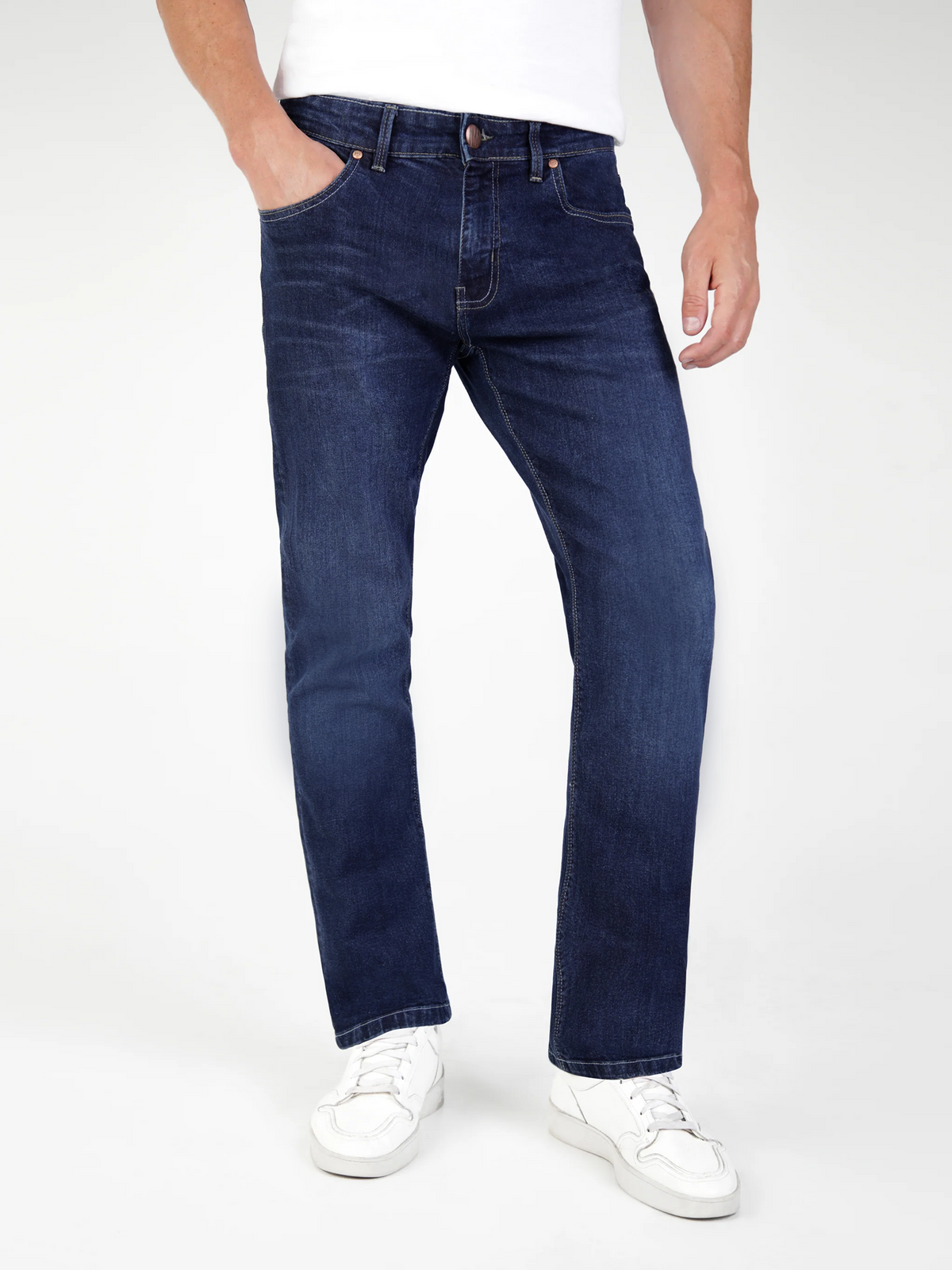 Straight Fit Mid Stretch Lot XX Dark Stretch Jeans