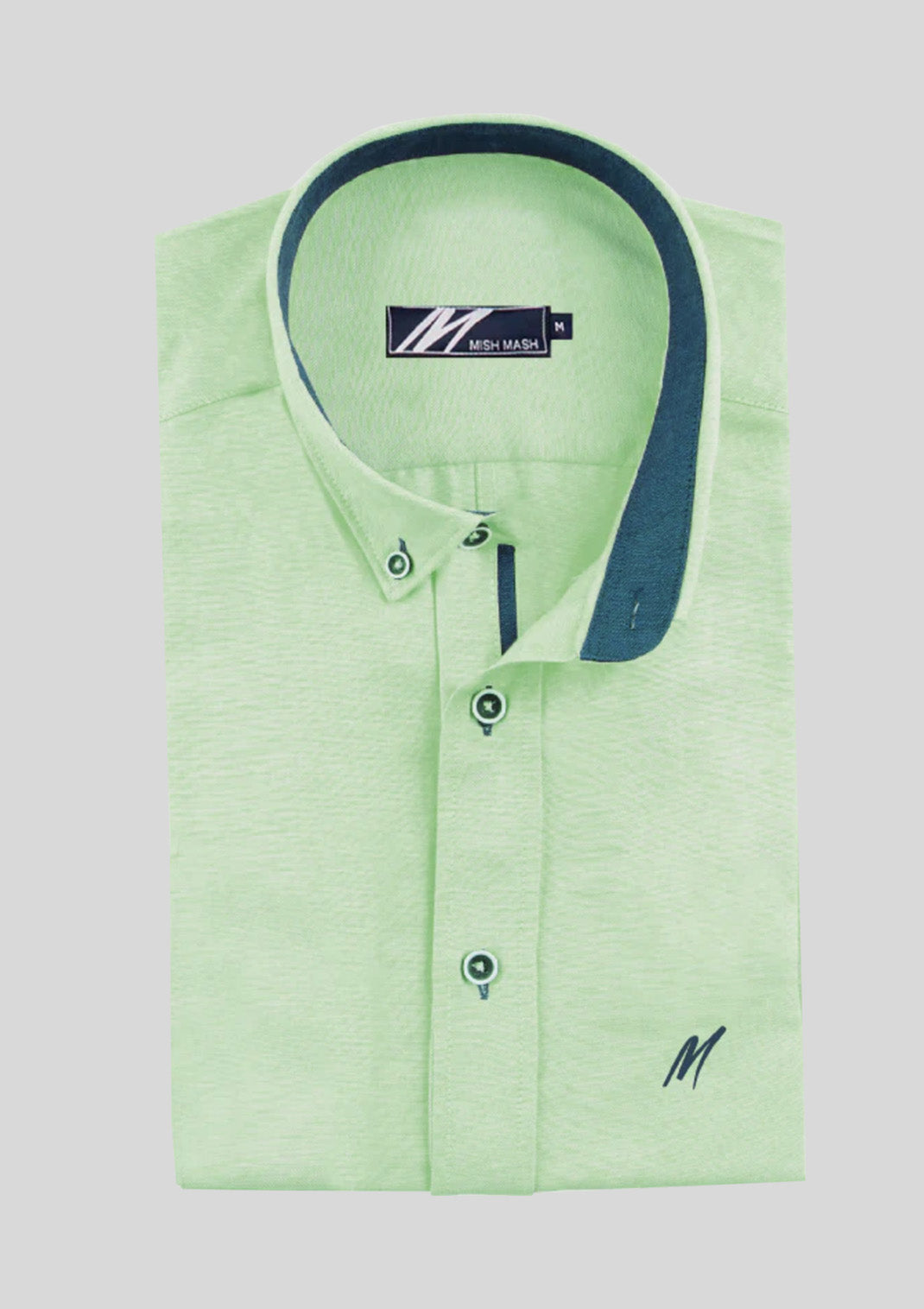 Regular Fit Summit Lime Oxford Long Sleeve Shirt