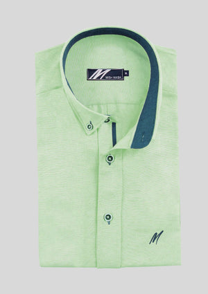 Regular Fit Summit Lime Oxford Long Sleeve Shirt