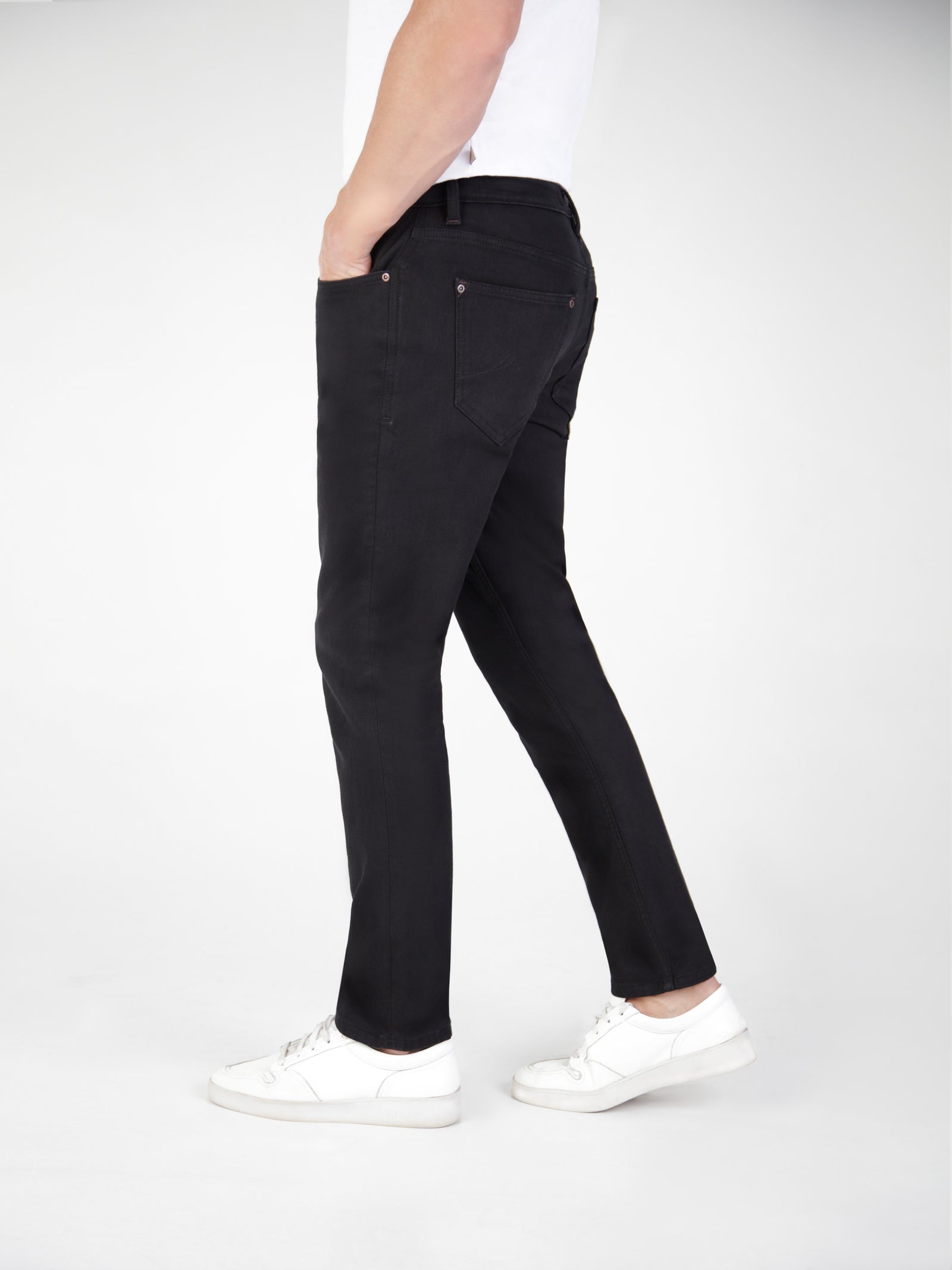 Tapered Fit Mirage Black Denim Jean