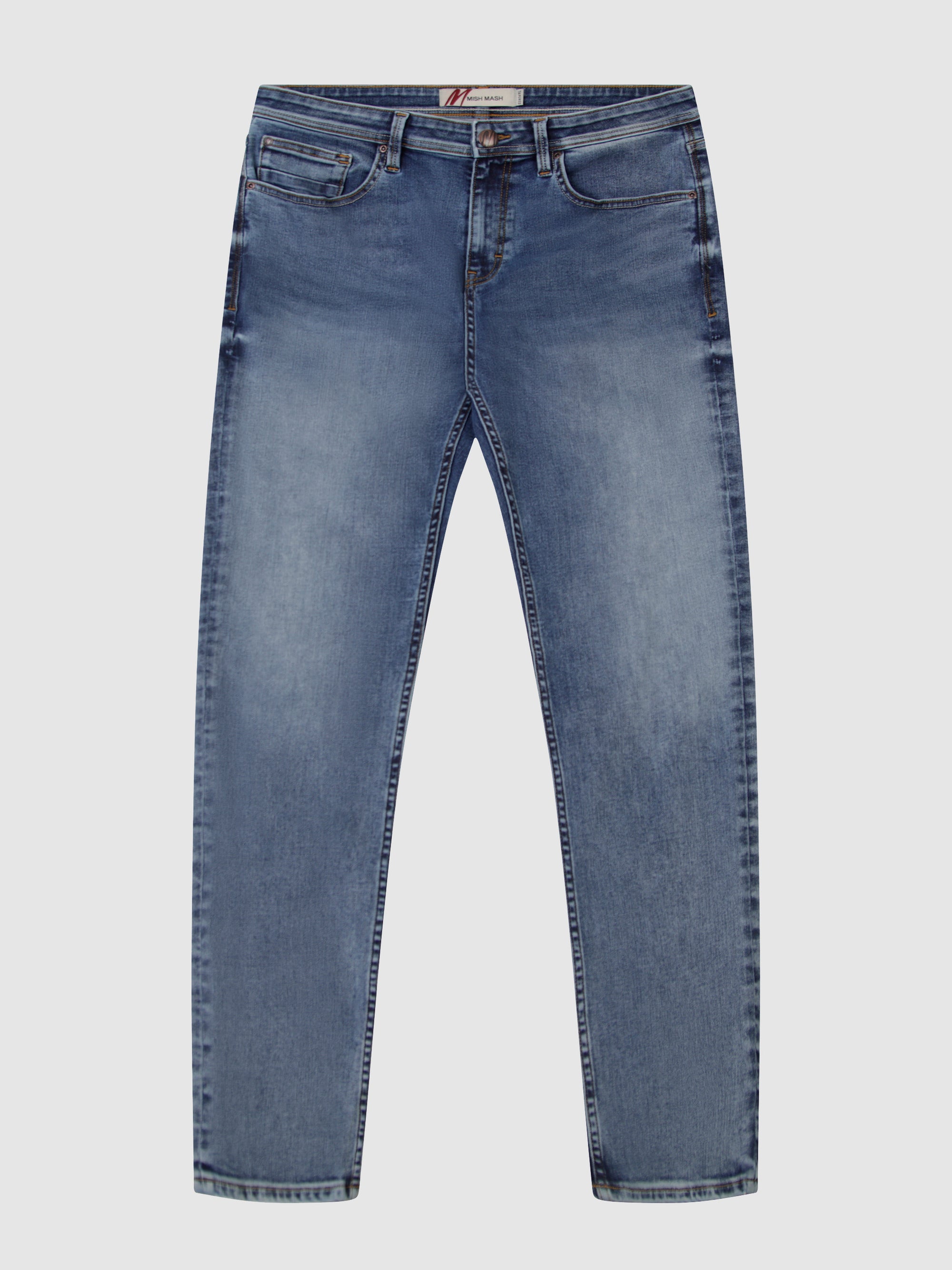 Tapered Fit Mist Light Denim Jean