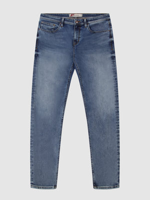 Tapered Fit Mist Light Denim Jean