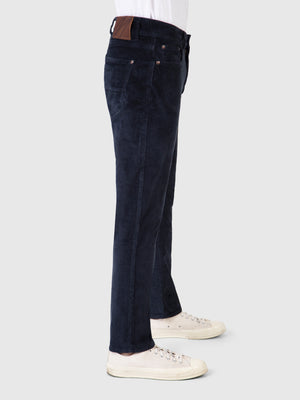 Tapered Fit Mid Stretch Oto Dark Blue Corduroy Jeans