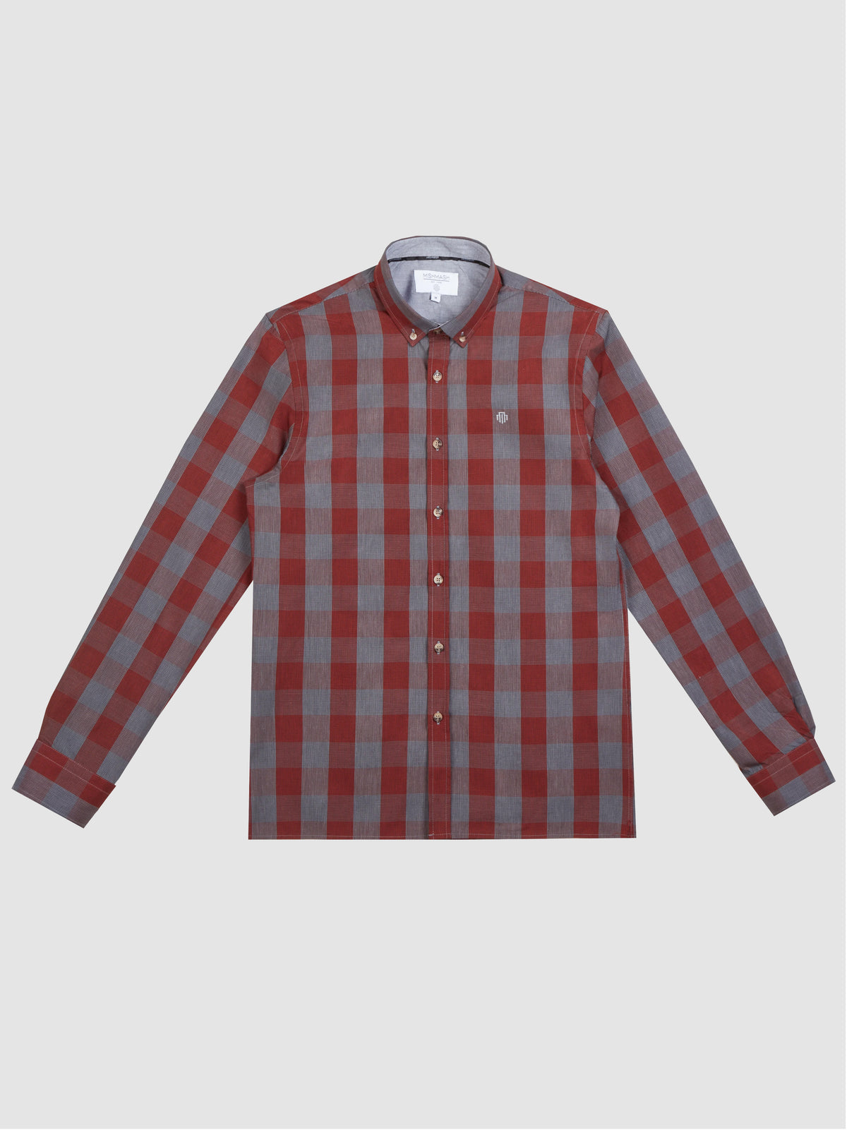 Regular Fit Osborne Rust Check Long Sleeve Shirt