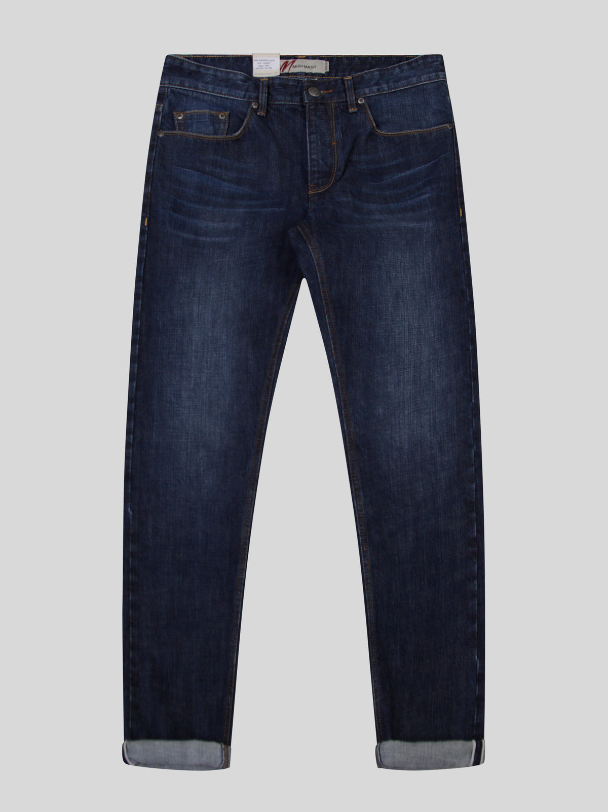 Straight Fit Raider Selvedge Dark Rigid Denim