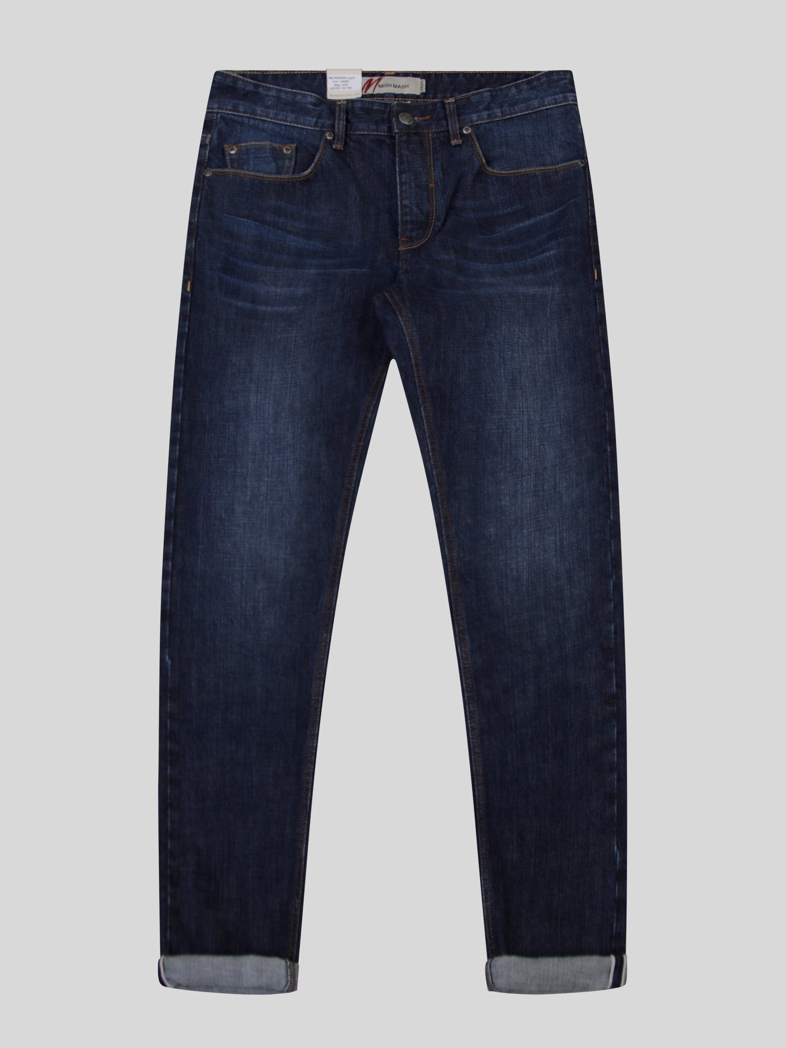 Straight Fit Raider Selvedge Dark Rigid Denim