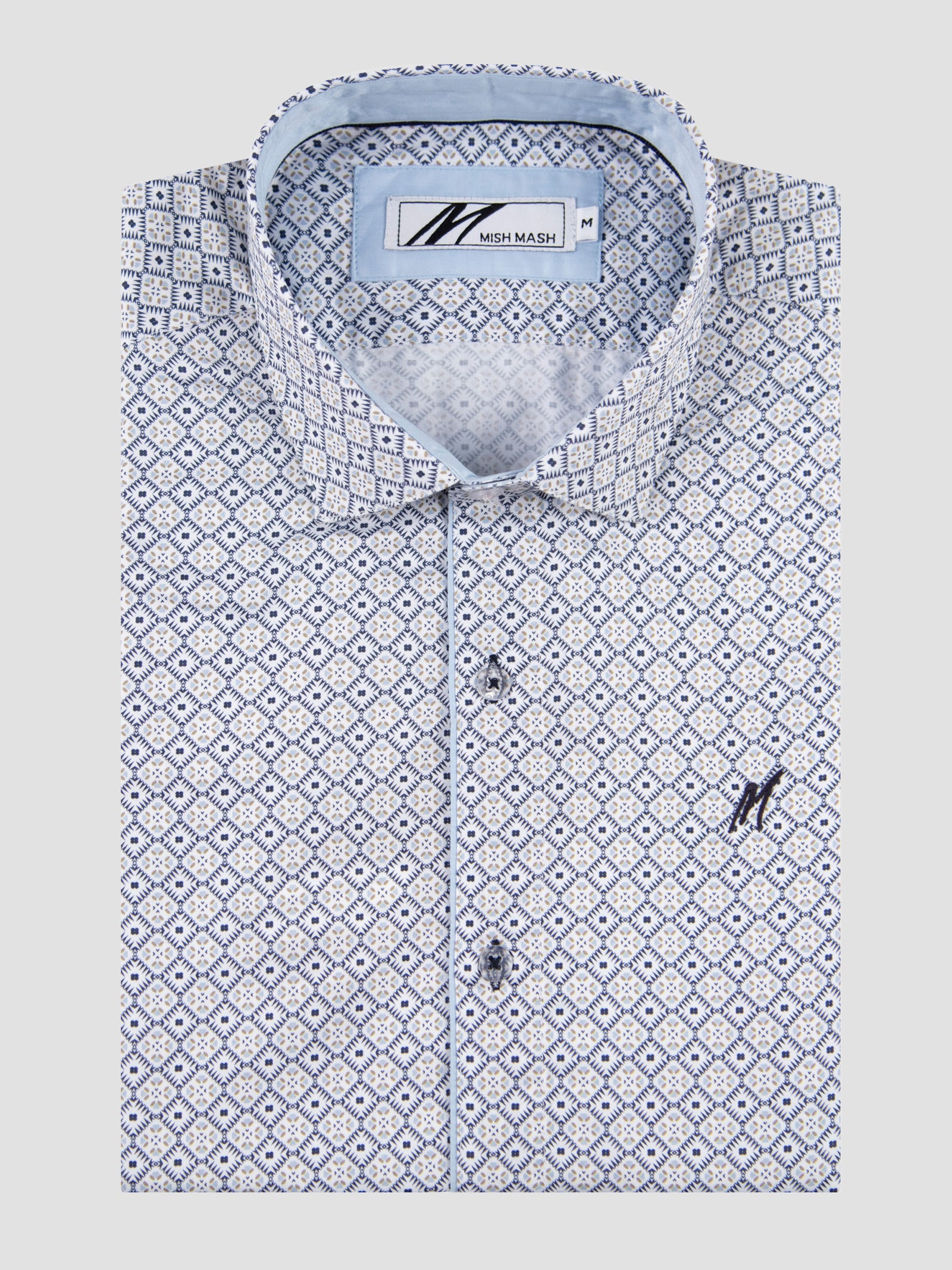 Resort White & Navy S/S Shirt