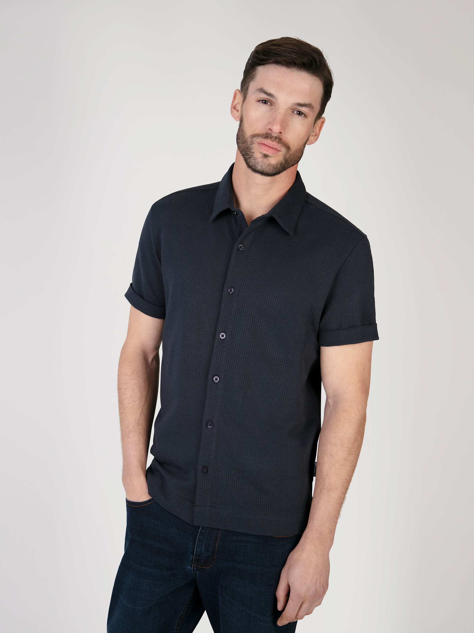Zone Navy S/S Shirt
