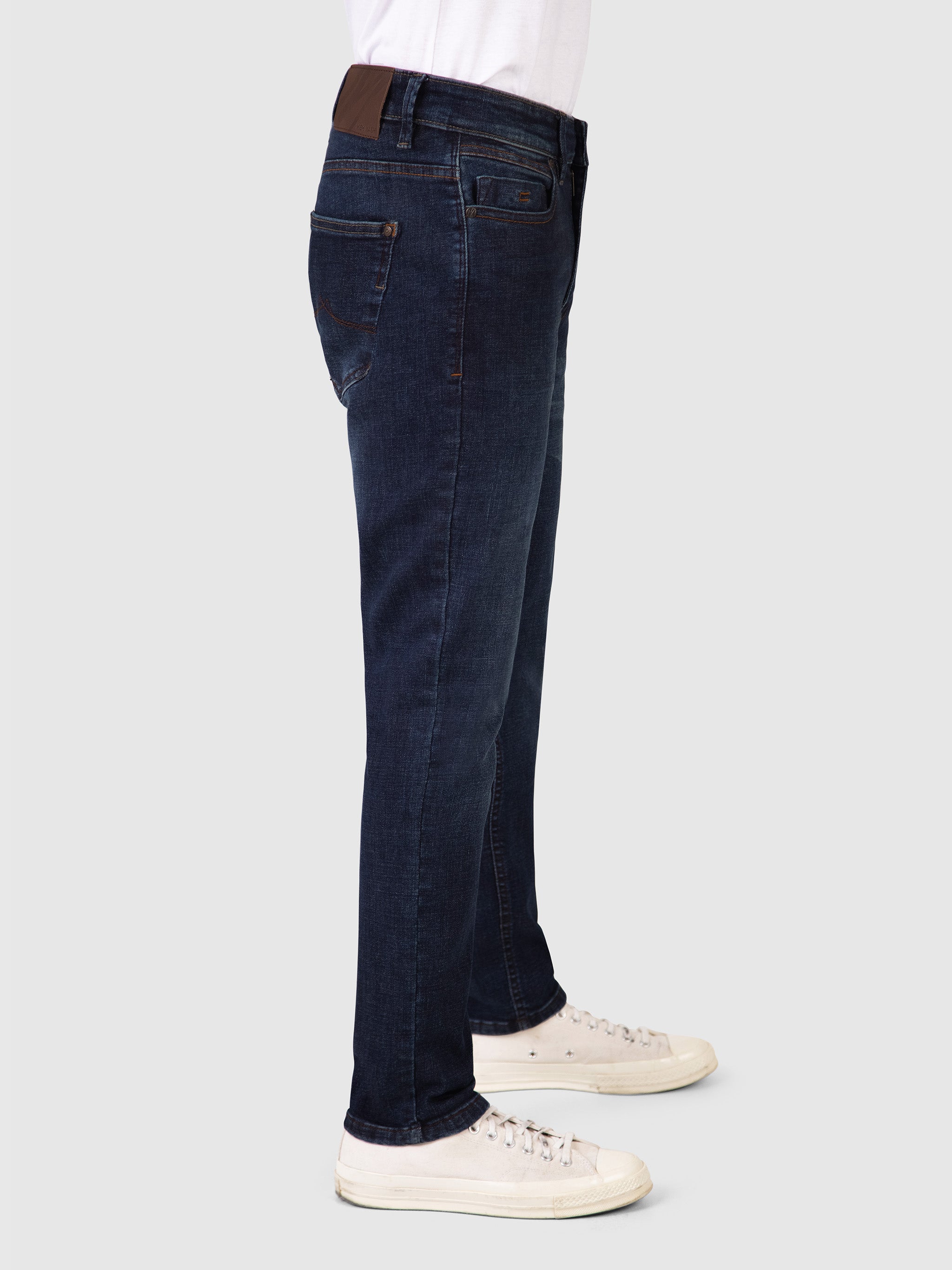 Slim Fit Mid Stretch Santana Dark Denim Jeans| Mish Mash