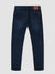 Straight Fit Mid Stretch Santana Blue Black Denim Jeans