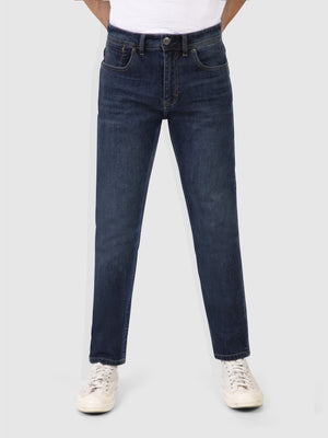 Tapered Fit Mid Stretch Sentinel Dark Denim Jeans