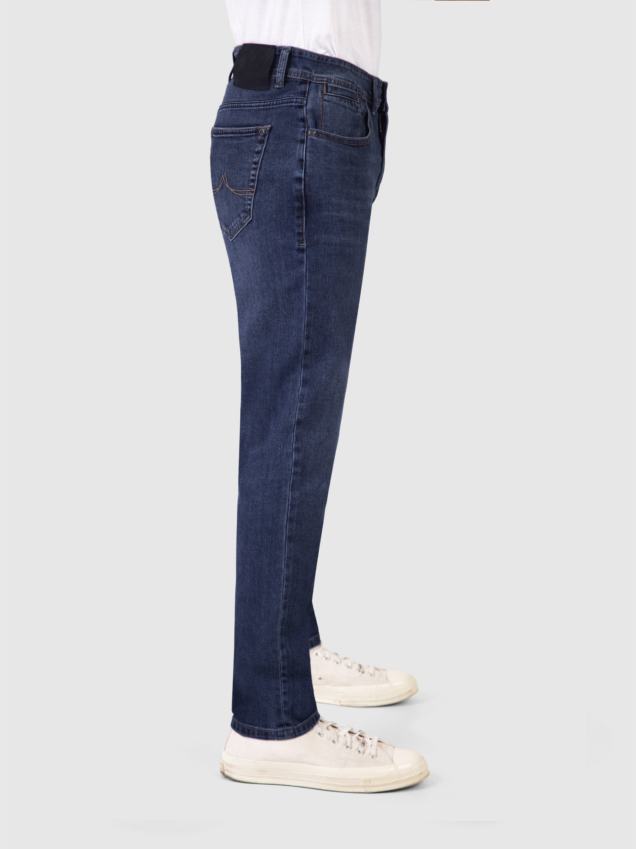 Side tapered jeans top
