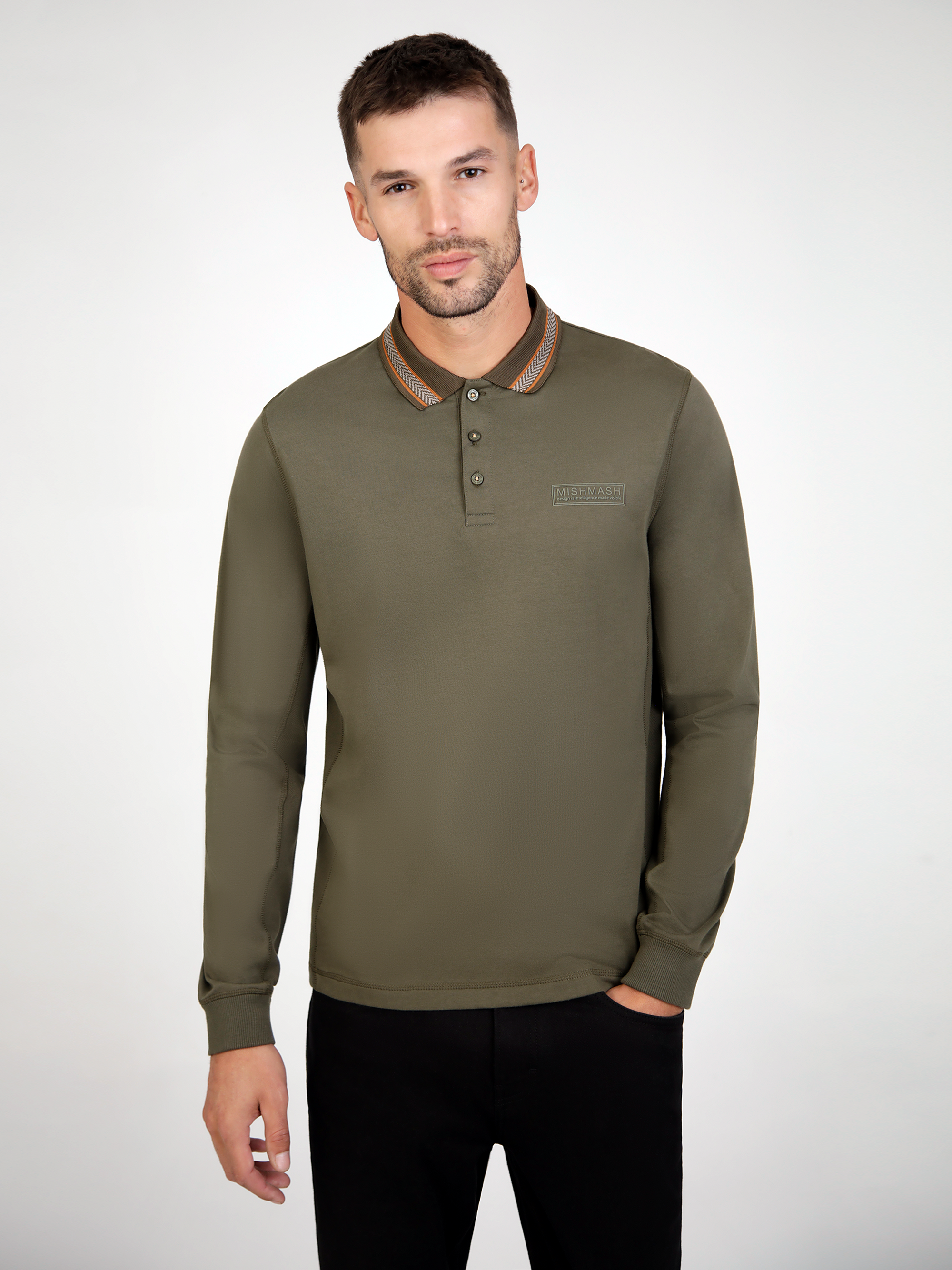 Space Khaki L/S Polo
